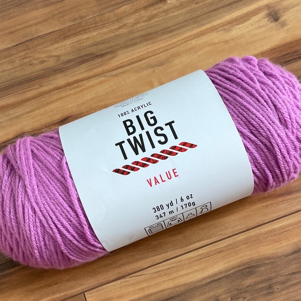 Big Twist Value Yarn in Orchid Pink 380 yds